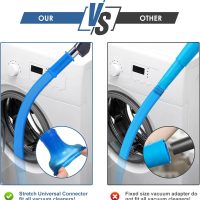2 Pieces Dryer Vent Cleaner Kit Compatible with All Vacuum Cleaner, Dryer Lint Brush and Vacuum Hose Attachment with Stretch Universal Connector, Quickly Lint Remover - Image 4