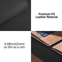 Aothia Leather Desk Pad Protector, Mouse Pad, Office Desk Mat, Non-Slip PU Leather Desk Blotter, Laptop Desk Pad, Waterproof Desk Writing Pad for Office and Home (Black,23.6" x 13.7") - Image 7