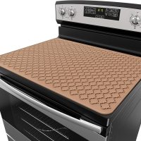 Stove Top Cover for Electric Stove - Silicone Stove Mat for Glass Top Stove, Glass Cooktop Protector, XL Dish Drying Mats For Kitchen, Range Covers for Electric Stove (Caramel,28x20) - Image 6
