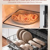 Famiware Milkyway Plates and Bowls Set, 12 Pieces Dinnerware Sets, Dishes Set for 4, Cinnamon Brown - Image 5