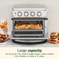 Cuisinart Air Fryer Toaster Oven with Grill, 1800W 8-1 Air Fryer Oven with Bake, Convection Bake, Grill, Broil and Warm Options, Large Capacity, 60-Minute Timer, TOA-70, Stainless Steel - Image 3