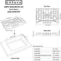 Empava 30 Inch Gas Cooktop with 5 World Class Made in Italy SABAF Burners, LPG/NG Convertible, Ideal RV Top Stoves for Kitchen, Stainless Steel - Image 6
