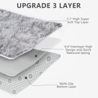 Shag Area Rugs for Bedroom Living Room,4X6 Ultra Soft Fluffy Area Rugs for Dorm, Indoor Carpet Nursery Rugs for Kids Room Home Decor,Tie-Dye Grey - Image 5
