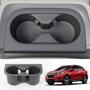 Cup Holder Compatible with 2023-2025 Honda HRV Silicone Insert Center Console Cup Holder Silicone Black Bottle Holder Interior Decoration for 2024 HR-V Accessories