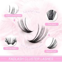 FADLASH DIY Lash Clusters Individual Eyeslash Extensions 40D Volume Eyelash Clusters Soft Band Wispy Natural Eyelash Extension Large Tray (40D-0.07-D, 8-16mm) - Image 2