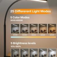 ACNCTOP Desk Lamp for Office Home - Eye-Caring Architect Task Lamp 25 Lighting Modes Adjustable LED Desk Lamp Flexible Gooseneck Clamp Light for Workbench Drafting Reading Study - Image 2