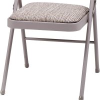 MECO 4-Pack Steel Frame Folding Dining & Event Chairs, Chicory Lace Motif Upholstery, Beige - Foldable Seating with Cushioned Seat and Padded Back for Kitchen, Parties or Game Tables - Image 8