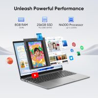 EYY 15.6" Laptop Computer, Laptops with 8GB RAM 256GB SSD, 100% sRGB Screen, Celeron N4000 Processor(up to 2.6GHz) Notebook, Ms Office 2024丨Dual Band WiFi丨BT 4.2丨HDMI丨Windows 11 Pro丨Long Battery Life - Image 4