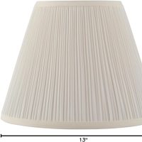 Aspen Creative 33055, Hardback Empire Transitional Spider Lamp Shade, Mushroom Pleated Rice White, 7" Top x 13" Bottom x 10" Slant - Image 6