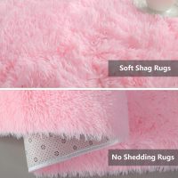 Shag Area Rugs for Bedroom Living Room,4X6 Ultra Soft Fluffy Area Rugs for Dorm, Indoor Carpet Nursery Rugs for Kids Girls Room Home Decor,Pink - Image 2