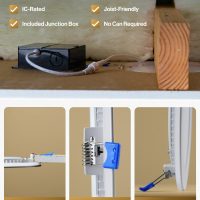 Sunco 4 Inch LED Recessed Lights with Night Light, Slim Ceiling Lighting, 900 LM, 11W (110W Equiv), Selectable CCT 2700K/3000K/3500K/4000K/5000K, Dimmable, Canless with Junction Box ETL 4 Pack - Image 6