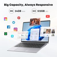 AE86 Laptop - Intel Core i5 (up to 3.6GHz), 24GB RAM/512GB SSD, Window 11 Pro, 1920x1200 100% sRGB Display w/HDMI & USB-A, Long Lasting Battery, MS Office 2024 - Image 3
