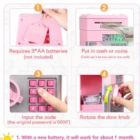 Kids Piggy Bank for Girls - Toys for 5 6 7 8 9 10 Year Old Girl Birthday Gifts - Electronic Piggy Bank ATM Machine Money Safe for Kids Toys Age 6-8-10 - Image 6