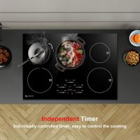 AMZCHEF 30 Inch 10600W Induction Cooktop With 5 BOOST Burners, 9 Levels Electric, Built-in Control by Slide Touchscreen, Child Safety Lock, Independent Timer, No Plug, 240V - Image 8