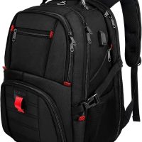 YOREPEK Large Backpack for Men, Extra Large Laptop Backpacks for Men Women, Water Resistant Travel Backpack Airline Approved Business Work Bag with USB Charging Port Fits 17 Inch Computer, Black - Image 10