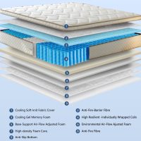 Queen Size Mattress, 10 Inch Memory Foam Hybrid Mattress in a Box-Enhanced Support with Thicker Coils, CertiPUR-US Certified & Cooling Fabric - Back Pain Relief, Motion Isolation, Medium - Image 2