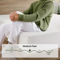 Rolanstar Twin Size Mattress, 6 Inch Gel Memory Foam Mattress in a Box, Fiberglass Free, Breathable for Cooler Sleep Supportive & Pressure Relief, CertiPUR-US Certified, White - Image 3