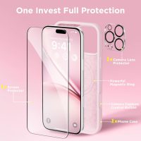 GolbinBox Magnetic for iPhone 16 Pro Max Case, Compatible with MagSafe, Screen Protector + Camera Lens Protector, Liquid Silicone Shockproof Protective Phone Case for iPhone 16 Pro Max, Chalk Pink - Image 8