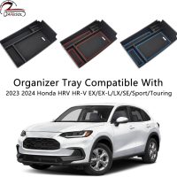 Center Console Organizer Tray Compatible with HRV 2023 2024 2025 Interior Accessories，HR-V EX/EX-L/LX/SE/Sport/Touring Insert Armsert Storage Box (Black) - Image 7