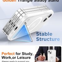 Temdan Magnetic Compatible with iPhone 14 Case/iPhone 13 Case,[Built-in Invisible Kickstand][Compatible with MagSafe][Military Grade Shockproof] Slim Translucent Matte Phone Case for iPhone 14/13 6.1" - Image 5