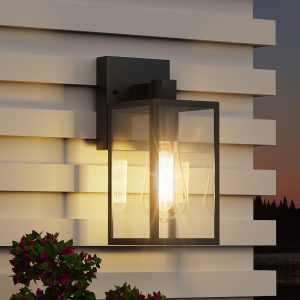 Outdoor Light Fixture Wall Mount, LED Exterior Lighting fixtures for Outside, Front Porch Lights, Waterproof Wall Sconce Lantern Lamp, Black Coach Lights for House, Patio, Garage, Doorway, Entryway