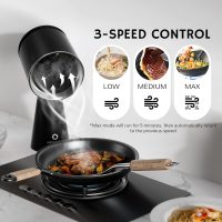 Airthereal Rechargeable Portable Range Hood, Desktop Range Hood with Battery Powered, 3-Fan Speeds and Large Oil Collection Cup, Upgraded Portable Kitchen Exhaust Fan for RV Cooking, RH180B Black - Image 5