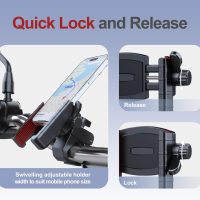 Golf Cart Phone Holder Universal, 360° Rotation Big Phones Friendly Golf Cart Phone Mount for Smart Phones, Golf Cart Accessories Compatible with EZGO Club Car Yamaha - Image 5