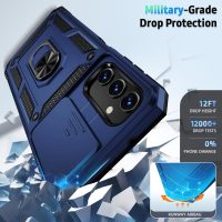 for Samsung Galaxy A13 5G Case, Galaxy A13 5G Phone Case,Slide Camera Cover HD Screen Protector Military Grade Magnetic Ring Holder Shockproof Kickstand Protective Case, Navy Blue - Image 5