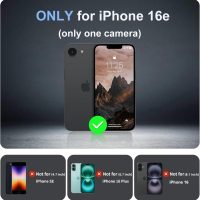 iPhone 16e Case [16FT Military Grade Drop Protection] Anti-Slip, Anti-Scratch, Slim Frosted Matte Translucent Cover 16e Phone Case for iPhone 16 e case 6.1", Frosted Black - Image 2