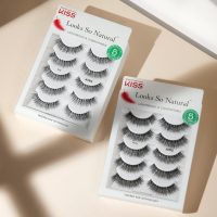 KISS Looks So Natural, False Eyelashes, 'Shy', 12 mm, Includes 5 Pairs Of Lashes, Contact Lens Friendly, Easy to Apply, Reusable Strip Lashes, Glue On - Image 6
