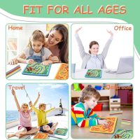 Sensory Activity Board for Kids & Adults:Double-Sided Stress Relif Sensory Board Toys with 40 Strings & Storage Bag | Quiet Fidget Board for ADHD & Autism Boys Girls Ages 3 4 5 6 7 8 9 10（2PCS - Image 5