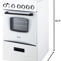 Avanti ERU200P0W Electric Range Oven Compact Design, 2.1-Cu.Ft. Capacity with 4 Coil Burners, Framed Glass Door, Storage Drawer and Broiler with Pan, 20-Inch, White - Image 4