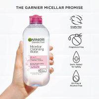 Garnier Micellar Water, Hydrating Facial Cleanser & Makeup Remover, Suitable for Sensitive Skin, Vegan, Cruelty Free, 13.5 Fl Oz (400mL), 1 Count - Image 6