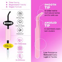 Pawotence Lash Extension Kit DIY 280pcs Lash Clusters Eyelash Extension Kit, 9-16mm 30D 40D Individual Lashes Kit with Lash Bond and Seal, Lash Tweezers for Self Use (30D&40D, 0.07D, 9-16mm, Kit) - Image 5
