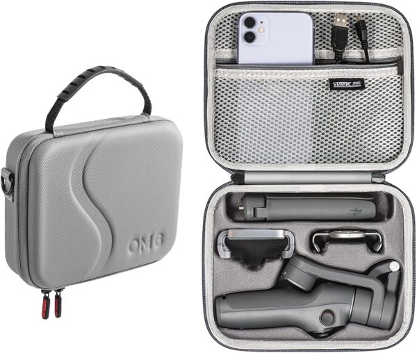Osmo Mobile 6 Case, Waterproof Portable Storage Bag for DJI Osmo Mobile 6 with Shoulder Strap for Gimbal Stabilizer, Compatible with Smartphone Accessories