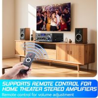 AK45 Pro Stereo Amplifier Home Audio Stereo Receivers,Rated Power 50W x2, Max 800W, Bluetooth 5.0 2.0 Channel Audio Receiver for Home Theater Speakers w/USB/SD/RCA/2 MIC in for Garage - Image 7