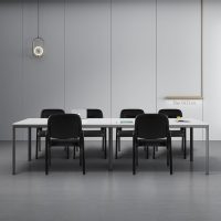 Waiting Room Chairs No Wheels Set of 4, Leather Stationary Office Reception Guest Chair with Padded Arms for Elderly Desk Conference Room Lobby Table Side Salon - Image 7