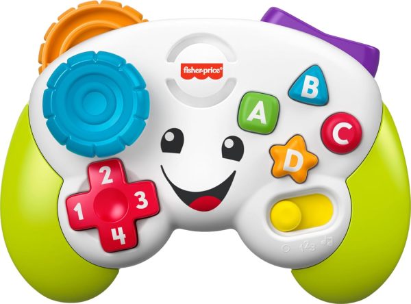Fisher-Price Baby & Toddler Toy Laugh & Learn Game & Learn Controller Green Pretend Video Game with Music & Lights for Infants Ages 6+ Months