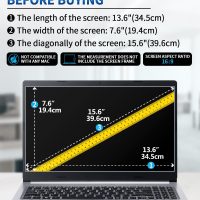 F FORITO 2-Pack 15.6 Inch Anti Blue Light Laptop Screen Protector, Eye Protection Anti Glare Matte Computer Screen Cover for 15.6" Laptop with 16:9 Aspect Ratio, Reduce Eye Strain and Touch Sensitive - Image 7