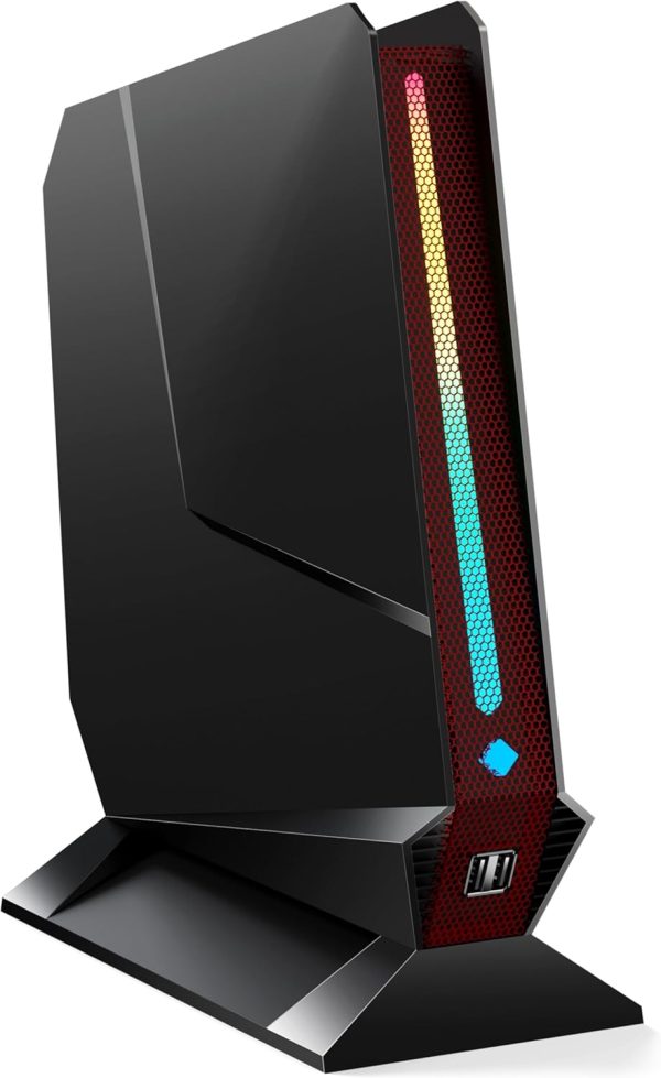 T1-Pro Mini Gaming PC Core i9-13900HK/RTX4060 8G GDDR6,Mini Gaming Computer 64GB RAM DDR5-5200,2TB PCIe4.0 SSD,Adjustable RGB Light,WiFi6E/BT5.3/2.5G LAN 4K@60Hz Win11 Pro Desktop PC