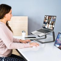 Laptop Stand for Desk Detachable Aluminum Computer Riser Portable Metal Notebook Holder Compatible with MacBook Air, Pro, Dell, HP, Lenovo and All 10-16" Laptops, Black - Image 5