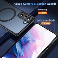 Hensinple for Samsung Galaxy S21 Case with 200% Stronger Magnetic,Military-Grade Drop Protection s21 Phone Case-Anti-Scratch & Anti-Fingerprint Matte, Skin-Friendly Galaxy s21 5g case[6.2"]-Black - Image 5