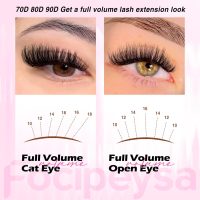 Volume Lash Extension Mink Thick Cluster Eyelash Extensions 10-18mm Lash Clusters Individual Lash Extensions DIY Clusters Lashes Extension at Home by Focipeysa (300pcs-70P+80P+90P 10-18mm) - Image 6