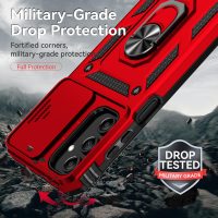SunStory Phone Case Compatible with Samsung Galaxy A16 5G Case with HD Screen Protector & Slide Camera Cover & Kickstand, [Military-Grade] Phone Case for Samsung A16 Phone (Red) - Image 6