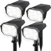 Brightown 4Pack Solar Spot Lights Outdoor with 58 LED & 1800mAh, IP67 Solar Lights Outdoor Waterproof with 3 Light Modes, 2-in-1 Dual Use Outdoor Solar Lights for Yard, Garden and Pathway (Cool White) - Image 9
