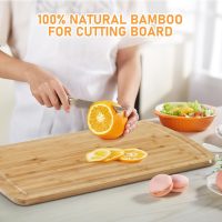 GarveeHome Bamboo Stovetop Cover Cutting Board with Legs and Juice Grooves, XXX Large Stove Top Cover for Gas Burners Stove Top, Cooktop Protector Noodle Board Stove Cover for RV Stove, Natural - Image 6