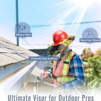 Hard Hat Sun Shade - Compatible with MSA V-Gard Full Brim Visor, Durable Visor for Outdoor Workers, Essential Helmet Accessory - Image 2