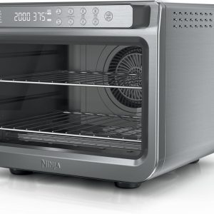 Ninja Air Fryer & Toaster Oven | Prestige Smart XL Countertop Oven | Bakes up to 20 Cookies, Fits up to a 12lb Turkey | Pizza, Toast, Bake, Air Fry & Reheat | 1800 Watts | Stainless Steel | DT501​