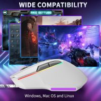 Gaming Mouse, Wired Gaming Mouse with RGB Backlit, 7200DPI Adjustable, PC Gaming Mice with 7 rogrammable Macro Buttonsg, Ergonomic Mouse Gamer for PC, Desktop, Mac，Laptop, Chromebook. - Image 6