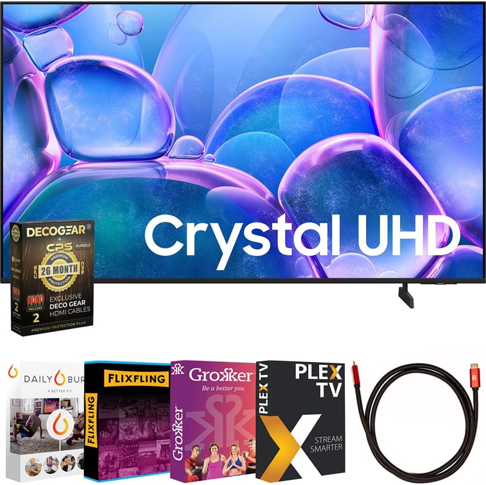 Samsung UN50U7900FFXZA 50 inch U7900 Series UHD 4K Smart Tizen TV 2025 Bundle with HDMI Cable, Premiere Movies Streaming 2020 and Deco Gear CPS Exclusive 26 Month Protection Pack (BEACH-CPS-26M500)
